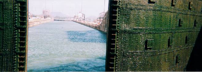 The Miraflores Locks - and the Pacific Ocean